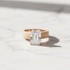 Zova Beige Silicone Ring with Radiant-cut Cubic Zirconia