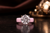 Pink Silicone Ring - Round CZ