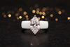 White Silicone Ring - Marquise CZ